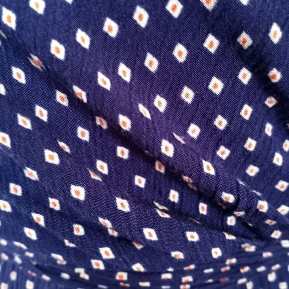 TRIXXI NAVY W/WHITE & ORANGE TRIANGLE DESIGN JUMPSUIT SZ.XS/S EUC - Picture 5 of 6